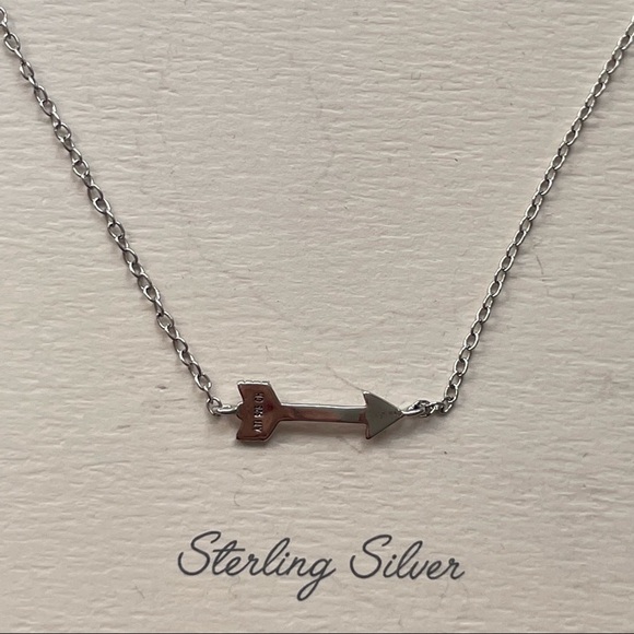 3/$45 Sterling sliver mini arrow necklace - Picture 2 of 3
